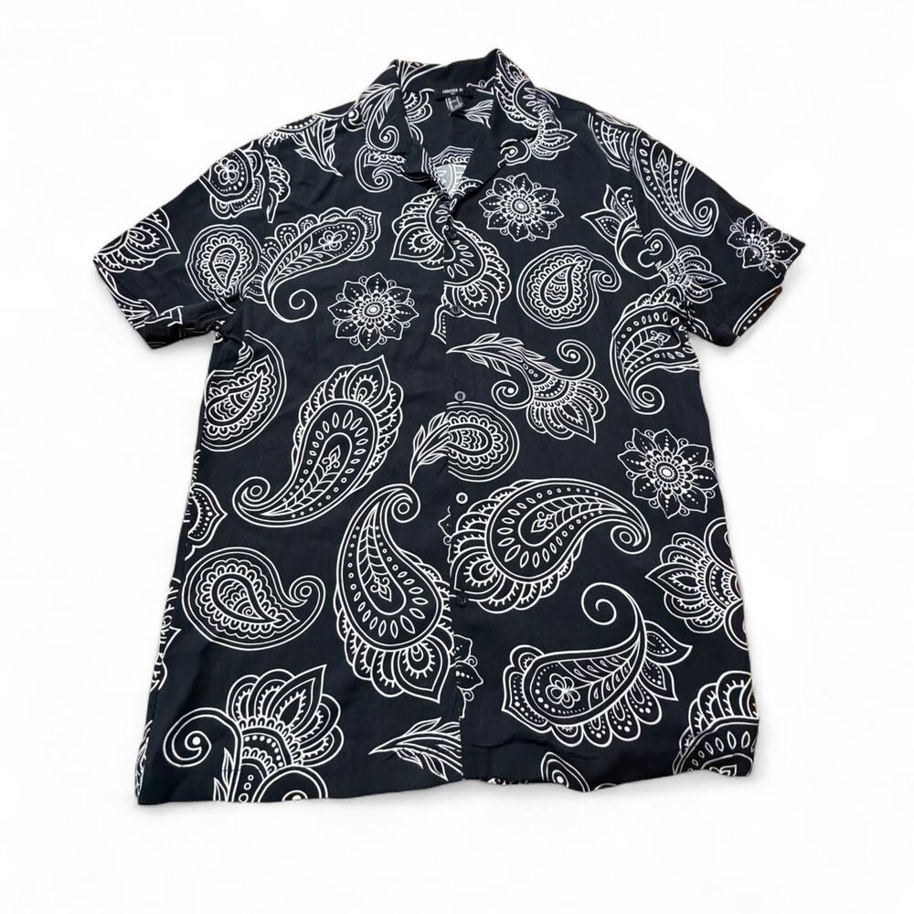 Forever-21 Men's Black and Grey Shirt